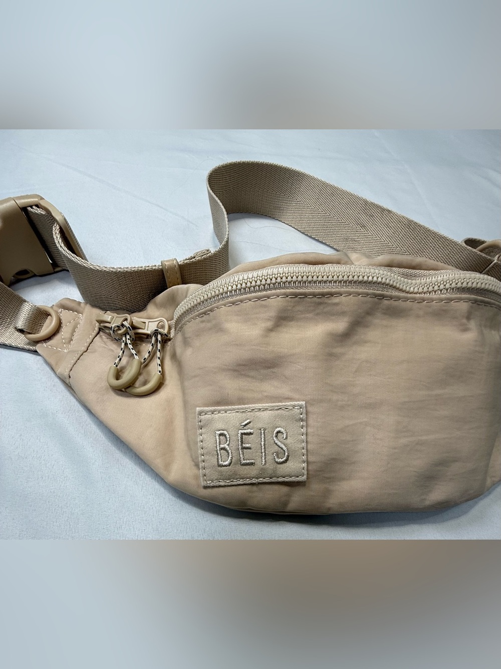 BEIS Neutral Beige Canvas  Crossbody/ Waist Bag - Picture 8 of 9